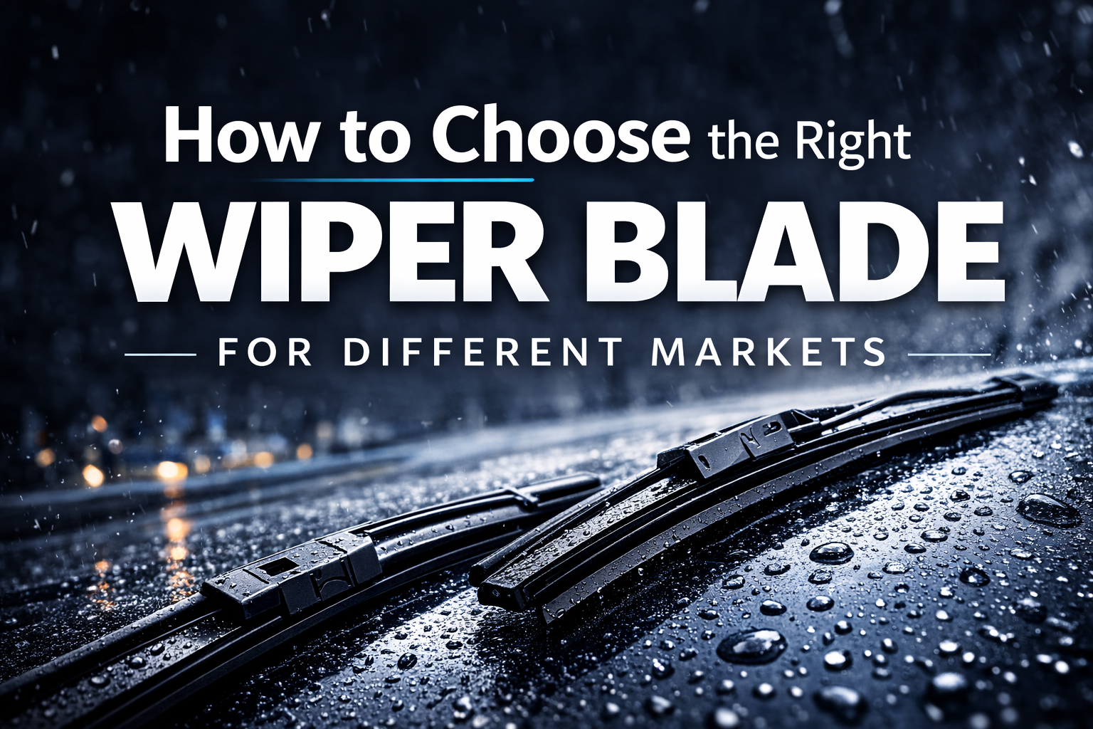 How to Choose the Right Wiper Blade for Different Markets
